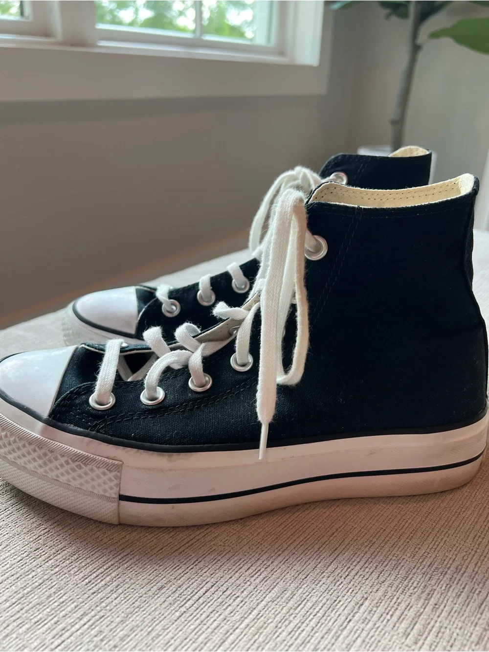 Chuck Taylor All Star Lift Platform Canvas Black & White Size 7 - Picture 5 of 11